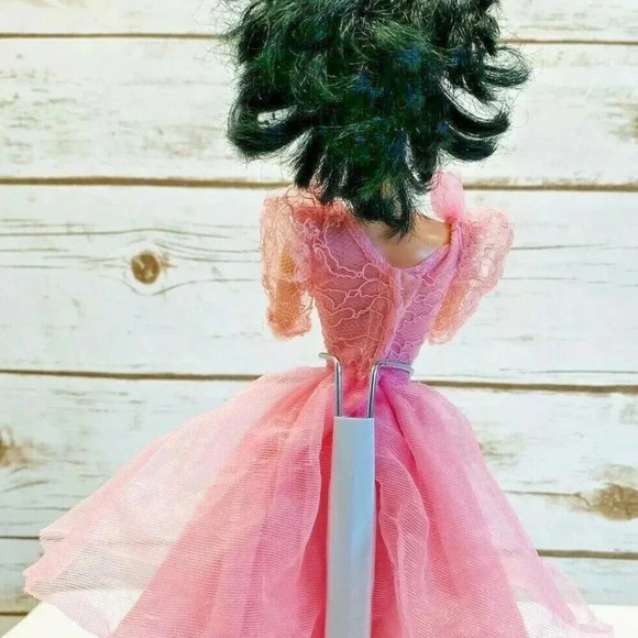 MATTEL BARBIE Disney Doll Black Hair Brown Eyes Pink Dress 12" Tall - Picture 7 of 11